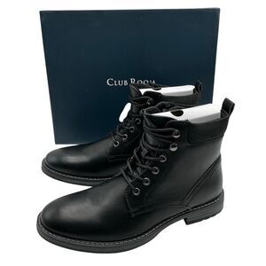 Club Room Men's Black Lace-Up Ankle Boots Size 9.5 M Casual